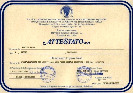 Attestato ANIRE